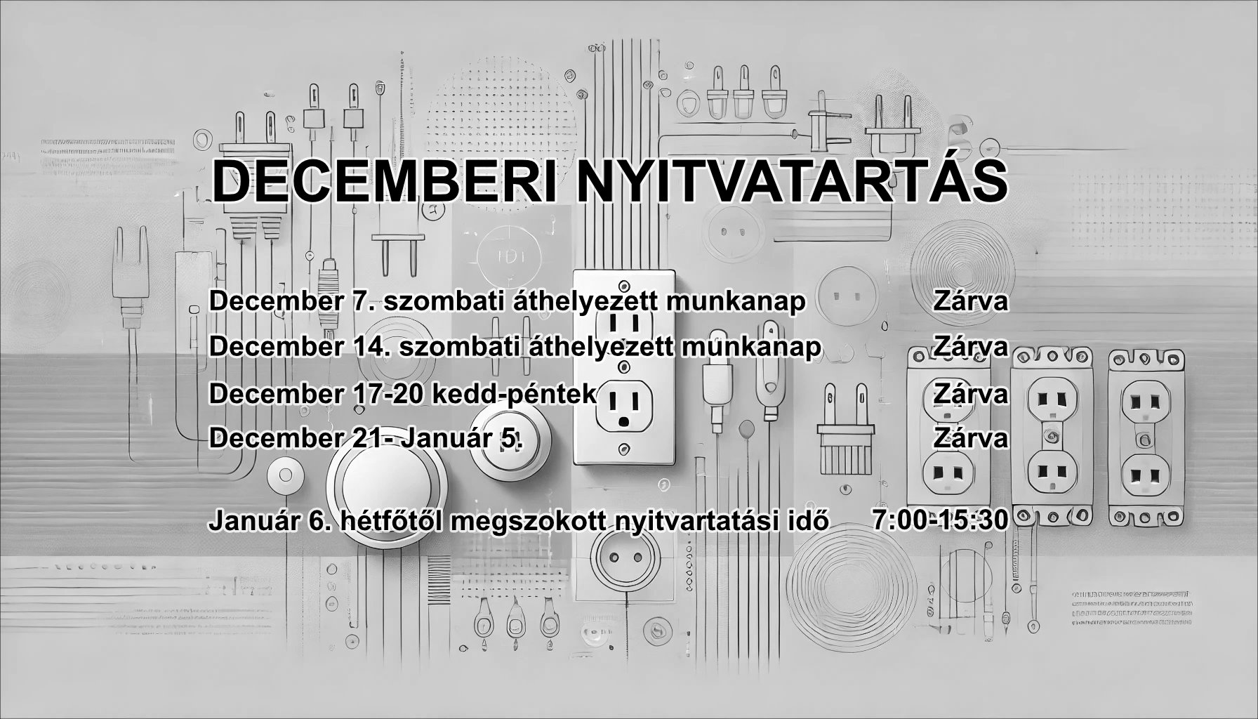 Govill 2024 decemberi nyitvatartás